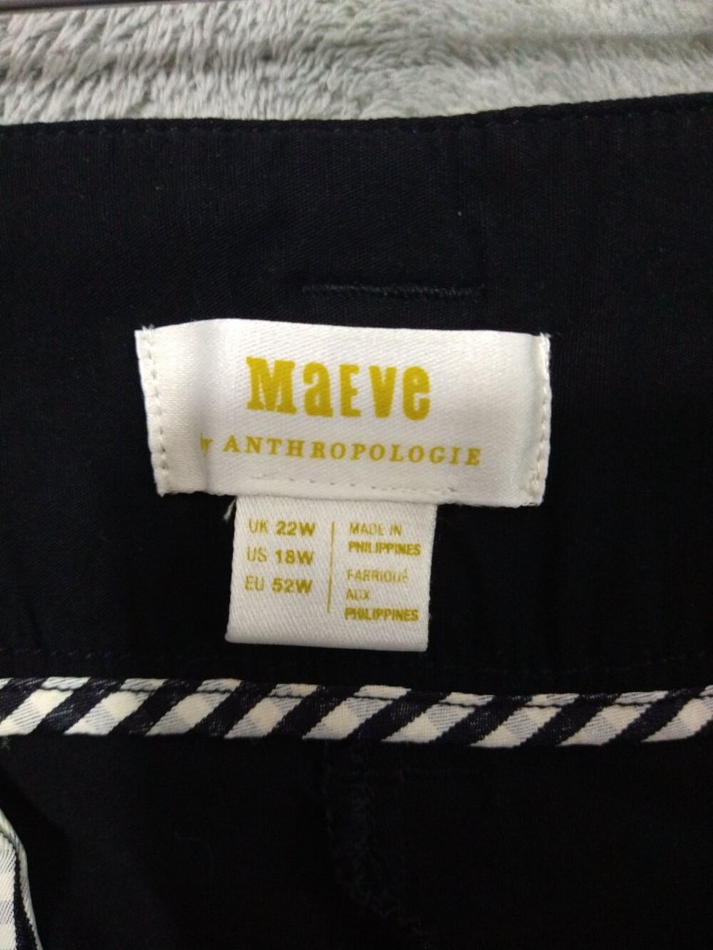 Maeve Anthropologie Pants Womens 18W Black Colette Wide Leg Linen Blend - Picture 7 of 10